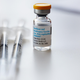A vial of the JYNNEOS monkeypox vaccine.